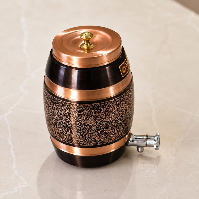 Copper Antique Engraved Water Dispenser