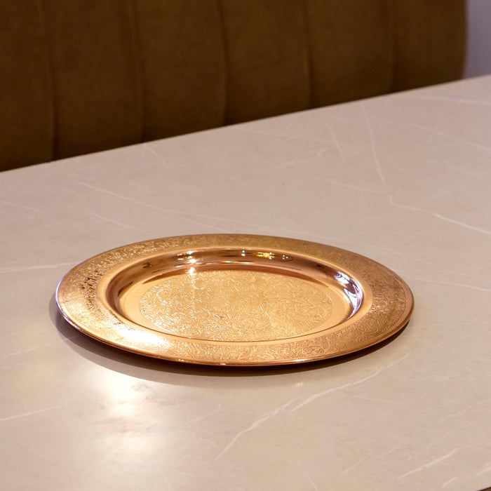 Copper Etched Charger Plate