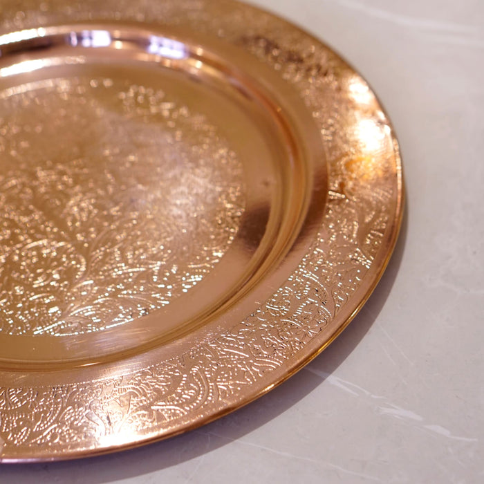 Copper Etched Charger Plate