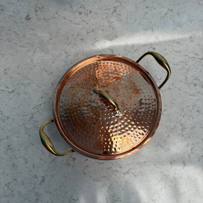 Copper Kadahi with lid(Tin Coated) - Brass Globe