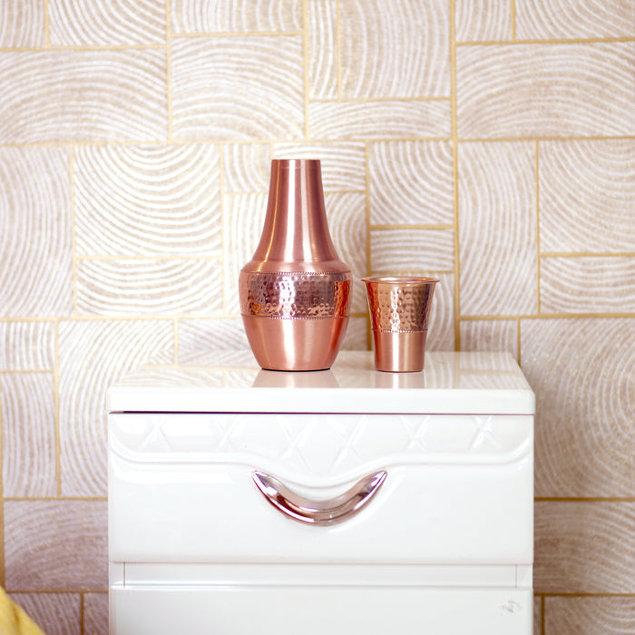 Copper Bottle | Copper Water Bottle (Venus Jar) - Brass Globe