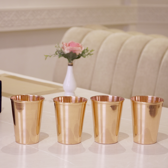 Copper water glass - Brass Globe