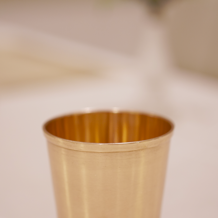 Copper water glass - Brass Globe