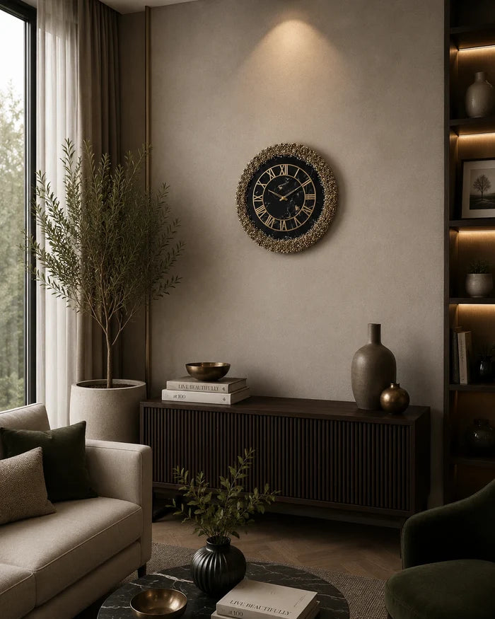 Cosmic Wave Elegant Resin Wall Clock