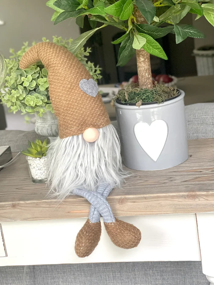 Dangly Leg Gonk With Taupe/Brown Hat and Boots