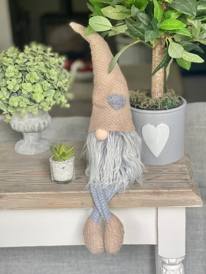 Dangly Leg Gonk With Taupe/Brown Hat and Boots