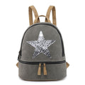 Dark Grey Rucksack/Backpack with Silver Star