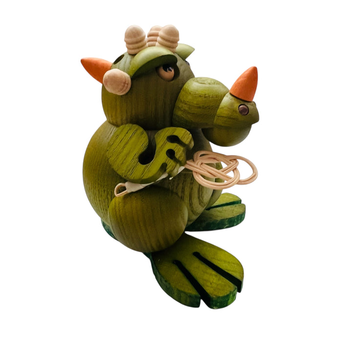 Dragon Green Wooden Incense Smoker