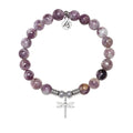 Dragonfly Charm with Lepidolite Quartz Gemstone Bracelet