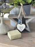 East Of India 'Love You Mummy’ Porcelain Heart with Gift Box