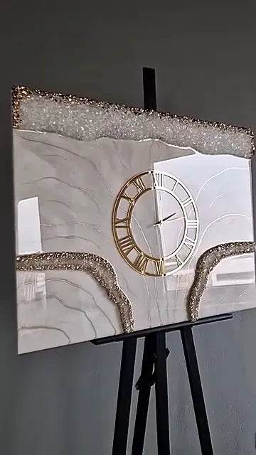 Eucalyptus Grove Rectangle Resin Wall Clock - Pacific Resin Art