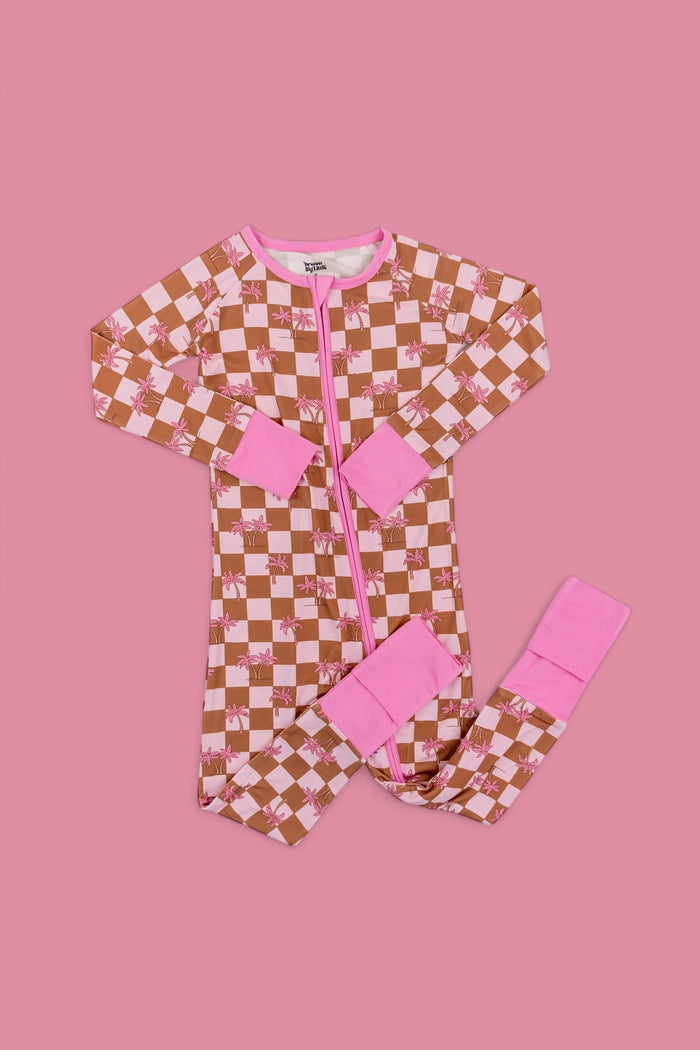 EXCLUSIVE SUNSET BEACH CHECKERS DREAM ROMPER