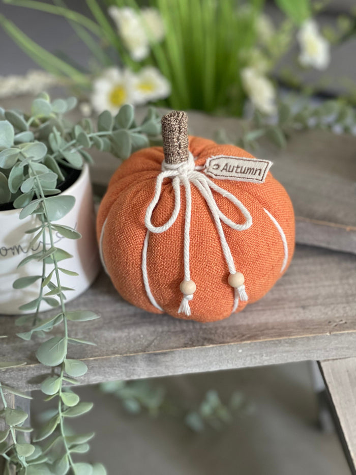 Fabric Pumpkins - Choice of 3 Colours