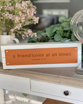 Faux Leather Engraved Wood Block Wall Sign