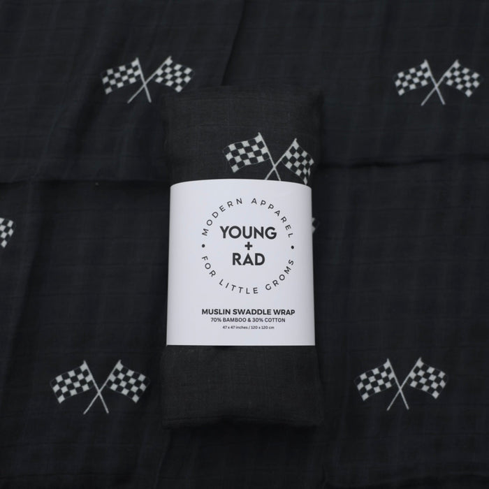 FINISH LINE BLACK MUSLIN WRAP