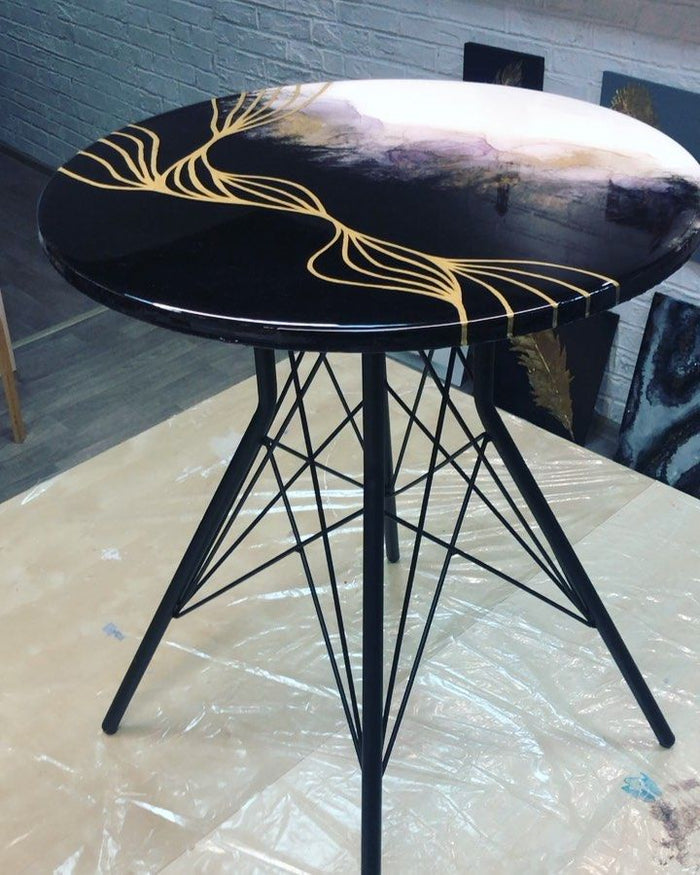 Flow Resin Coffee Table with Legs - Pacific Resin Art