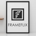 FrameFlix black picture and poster frames displayed in a sleek black frame, perfect for modern decor.