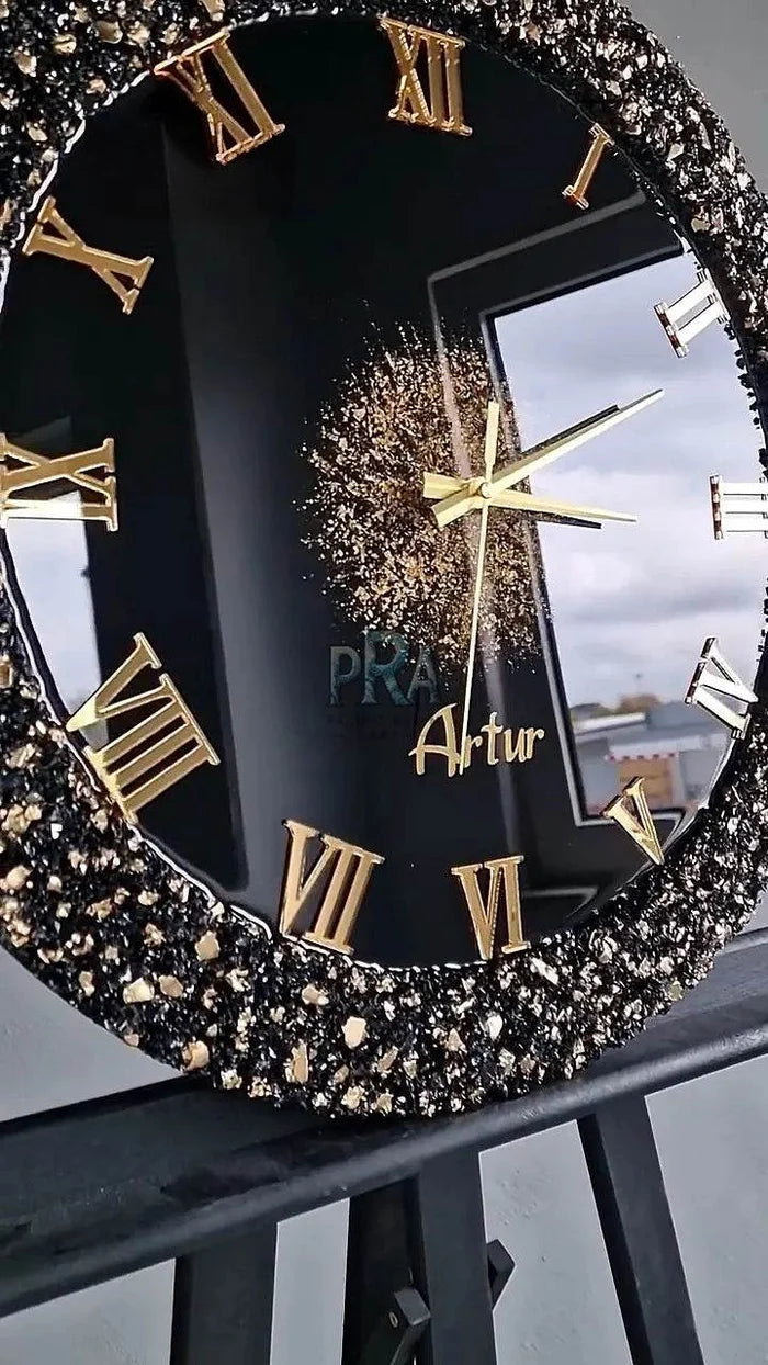 Frozen Pulse Resin Wall Clock - Pacific Resin Art