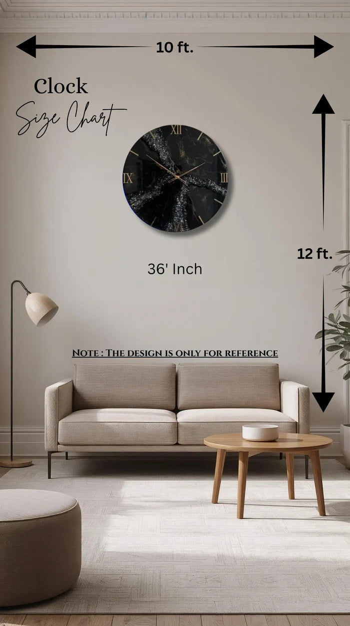 Frozen Pulse Resin Wall Clock