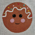 Gingerbread Man 4" Round Ornament