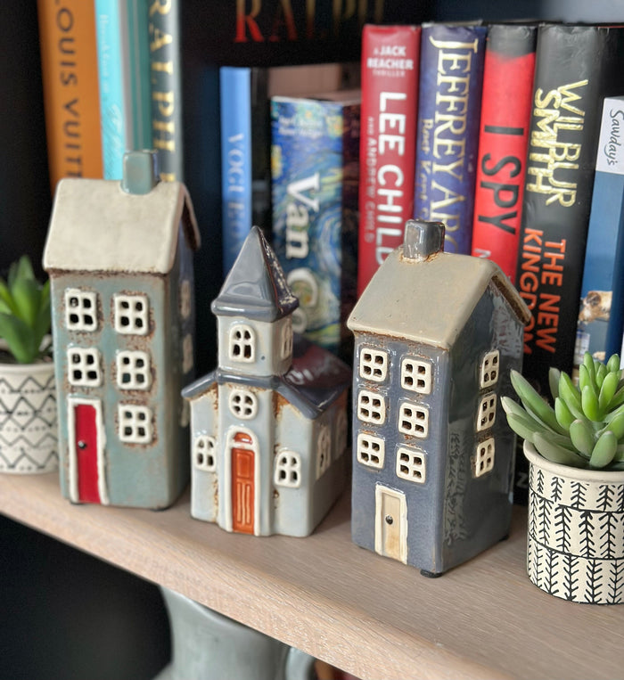 Glazed Ceramic Church/Chapel Tea light