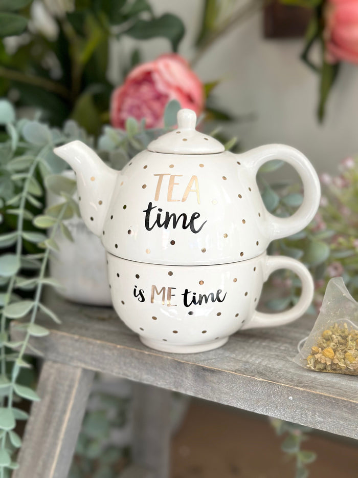 Gold Tea Time Tea For One Set