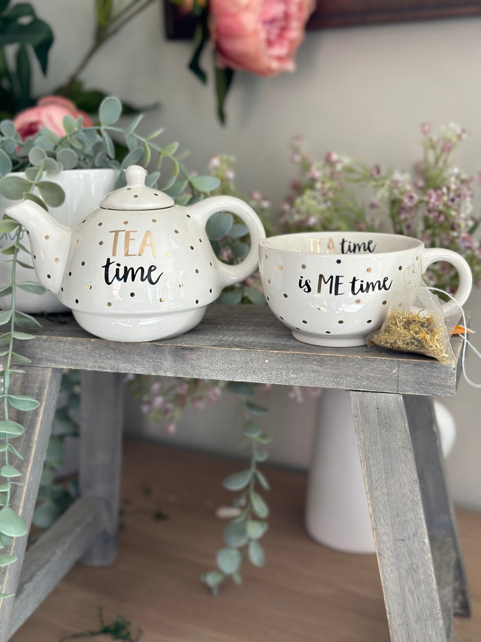 Gold Tea Time Tea For One Set