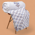 Hand Block Printed Mulmul Cotton Quilt - Hena - Tarvik