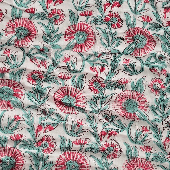 Hand Block Printed Mulmul Cotton All season Quilt - Saniya (90X108 Inches)