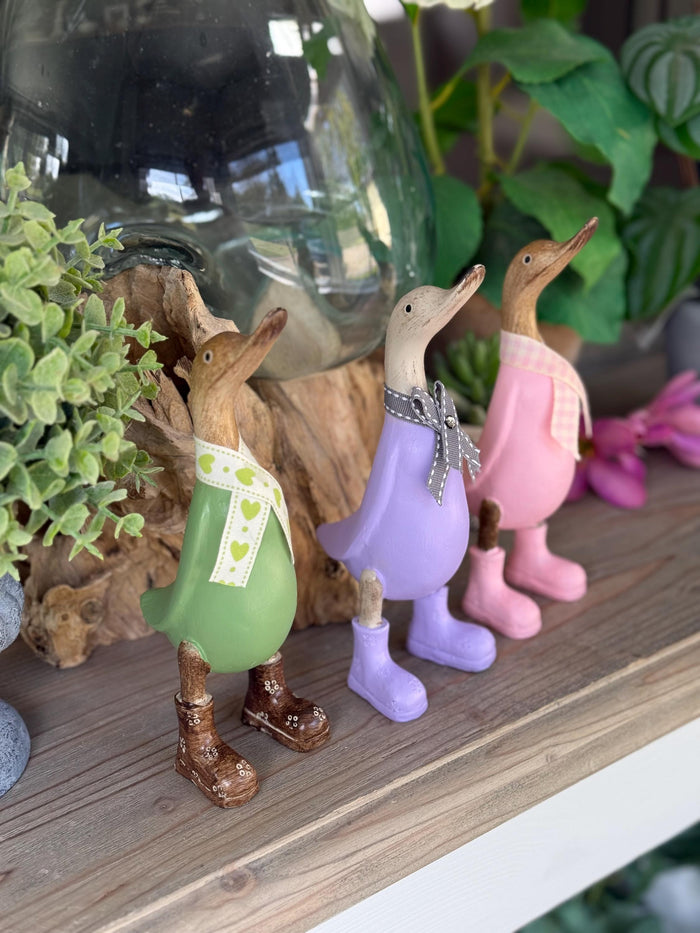 Hand Painted Wooden Duck - Available in 3 colours