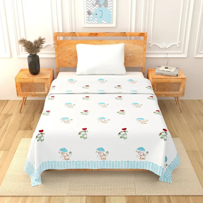 Happyland Printed Kids Cotton Dohar - Single Bed Size (40x60 Inches)