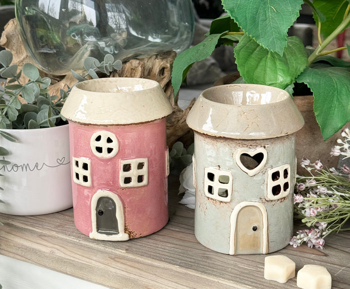 Heart House Wax Melt/Oil Burner - Pink