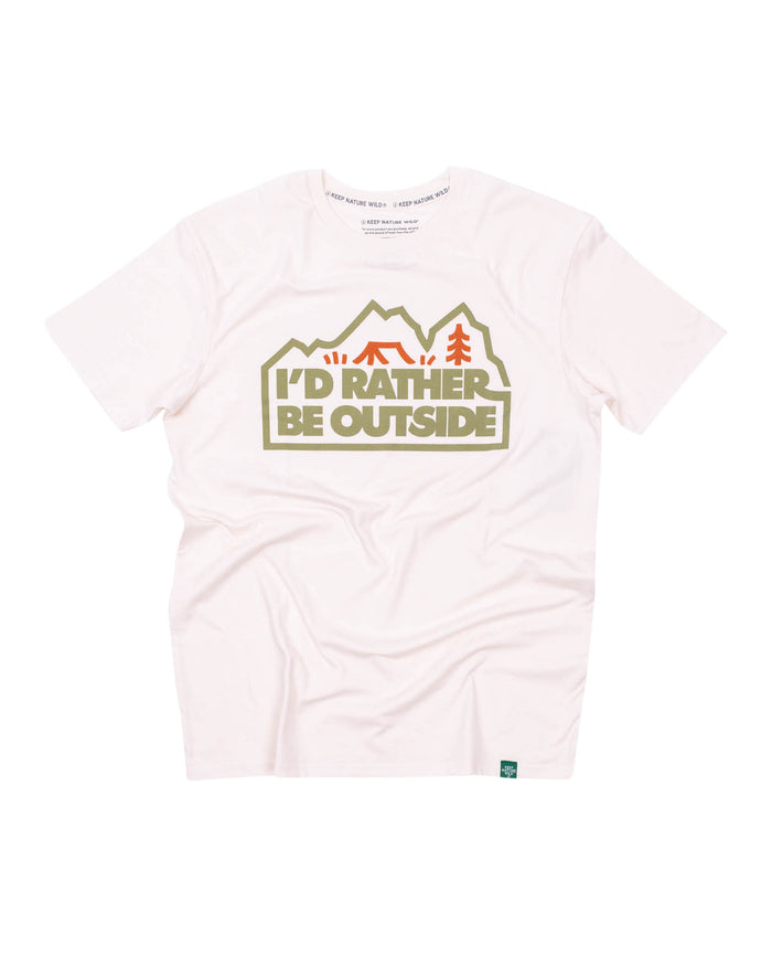 I'd Rather Be Outside Forest Unisex Tee | Natural