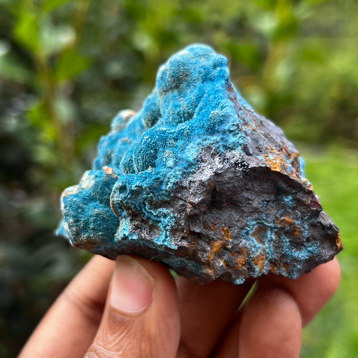 Fibrous Blue Shattuckite, Mesopotamia Copper Valley, Kunene, Namibia, African Mineral Specimen