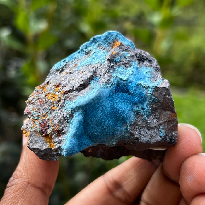 Fibrous Blue Shattuckite, Mesopotamia Copper Valley, Kunene, Namibia, African Mineral Specimen