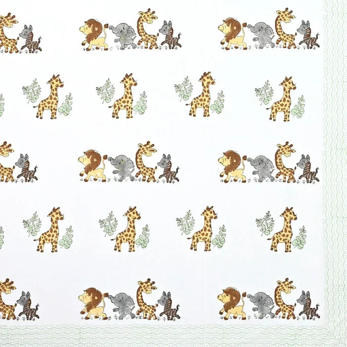 Jungle Safari Printed Kids Cotton Dohar - Single Bed Size  (40x60 Inches)