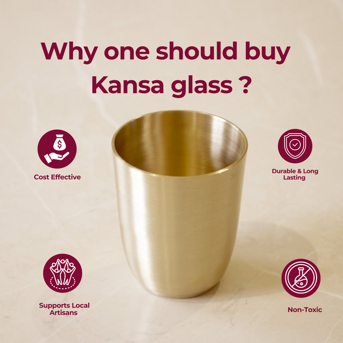 Kansa / Bronze glasses matte finish - Brass Globe