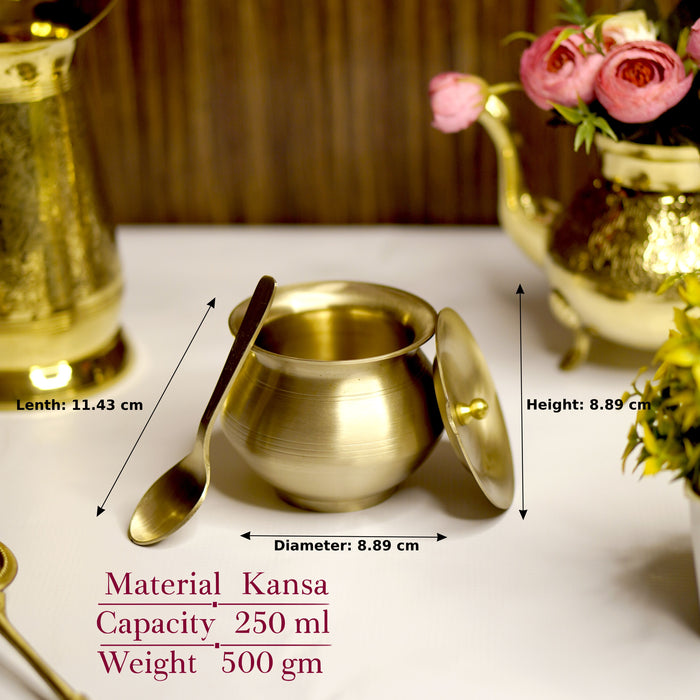 Kansa Ghee Pot - Brass Globe
