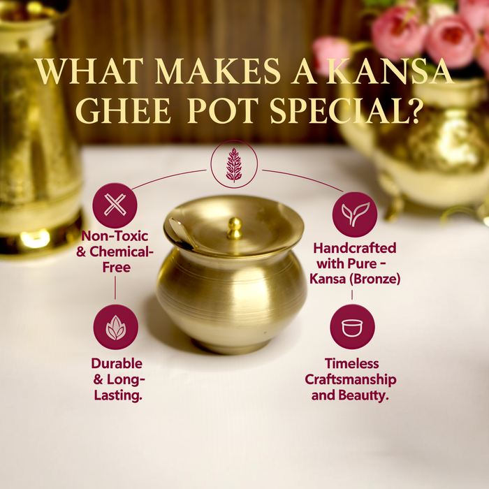 Kansa Ghee Pot - Brass Globe