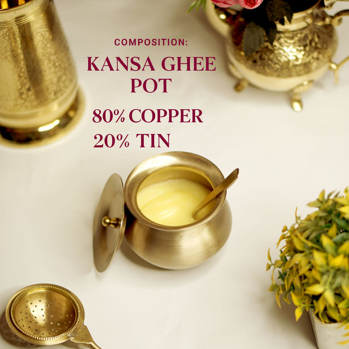 Kansa Ghee Pot - Brass Globe