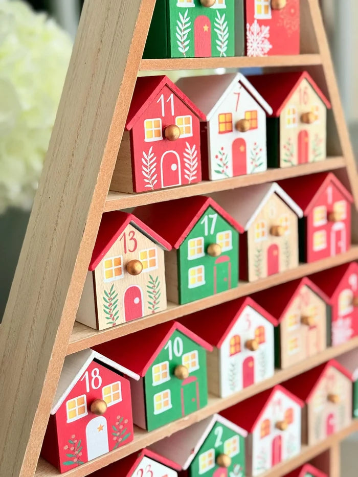 Large Wooden Advent Treehouse Calendar