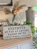Large Wooden Sign - Normal Family