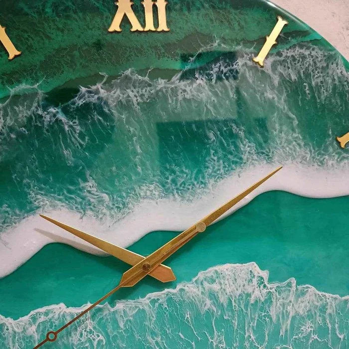 Marine Style Epoxy Resin Wall Clock | Modern Clocks - Pacific Resin Art