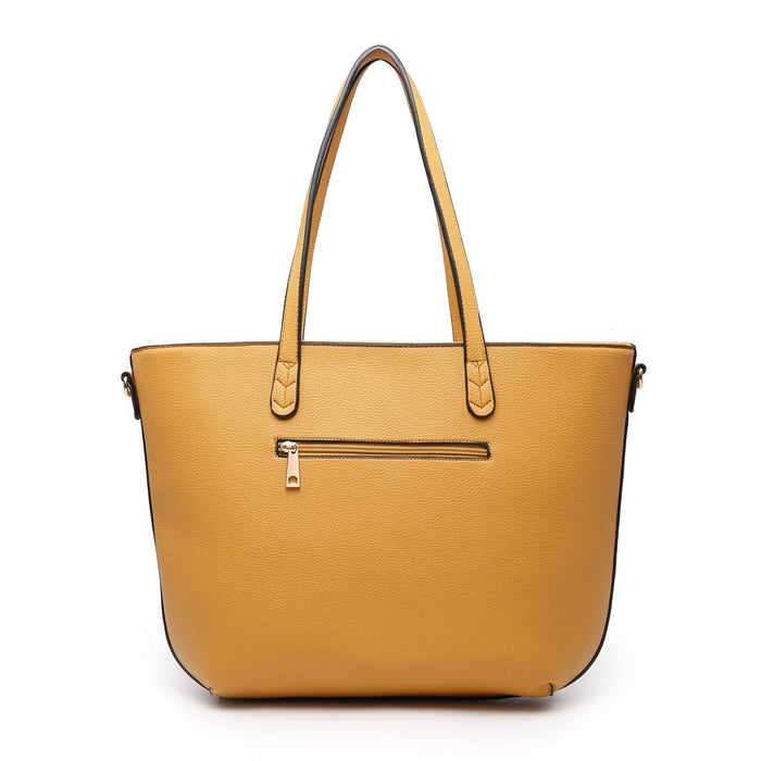 Mustard Yellow Star Tote/Handbag with Silver Star design