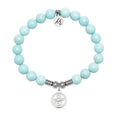 New Beginnings Charm with Blue Turquoise Gemstone Bracelet