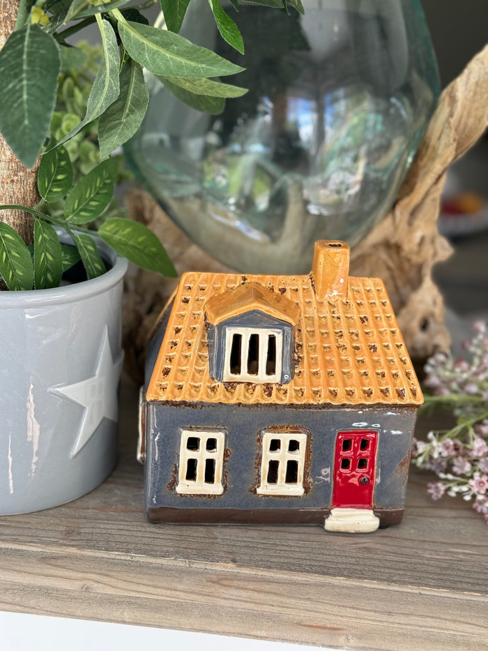 NEW! Grey Farmhouse Tealight Holder