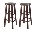 Pacey 2-Pc 29" Bar Stool Set Antique Walnut
