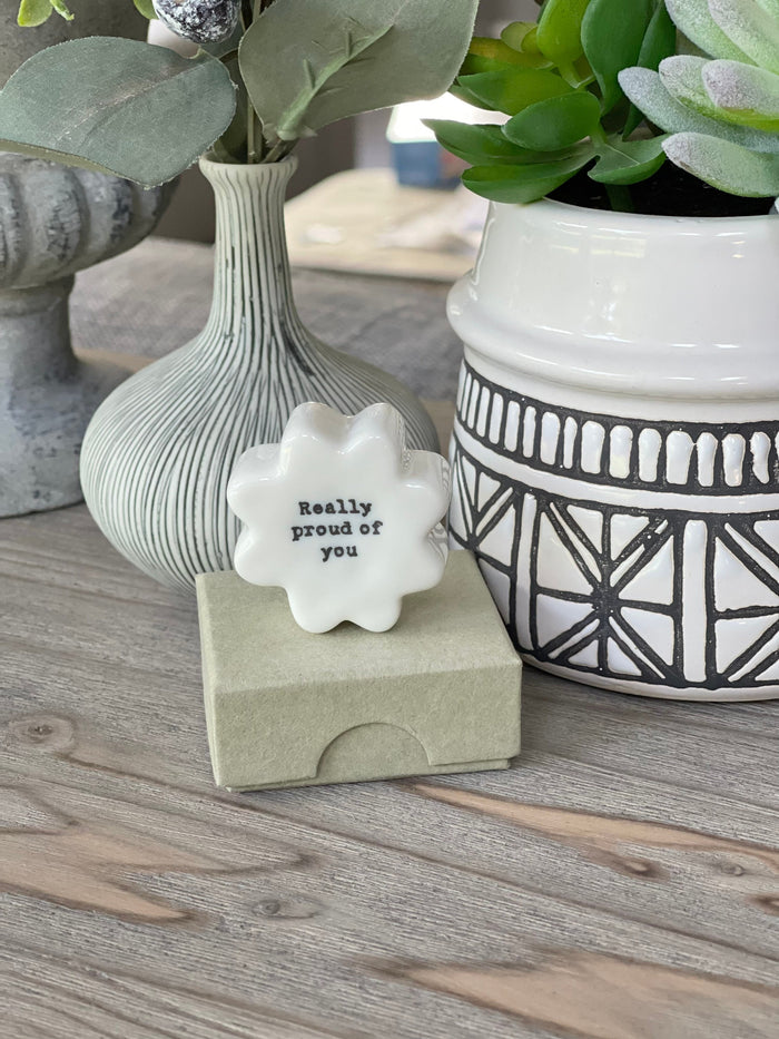 Porcelain Flower Token - Really Proud of You