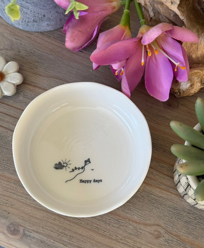Porcelain Jewellery Dish - Happy Days