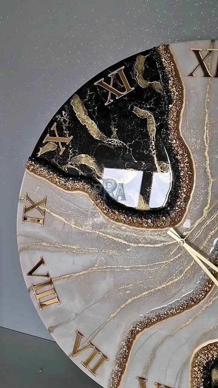 PrismPulse Artisanal Resin Wall Clock - Pacific Resin Art